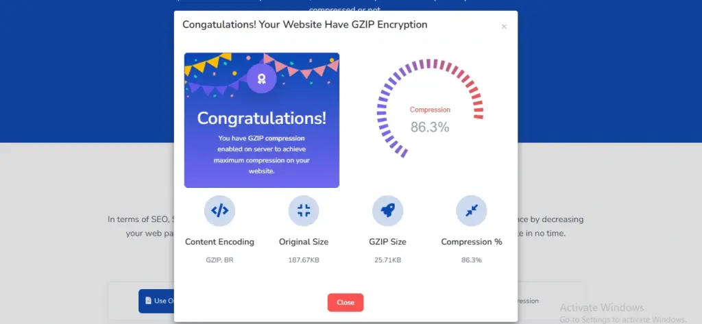 test if GZIP compression is working