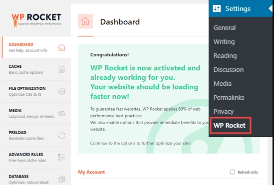 use WP Rocket to enable GZIP compression for WordPress