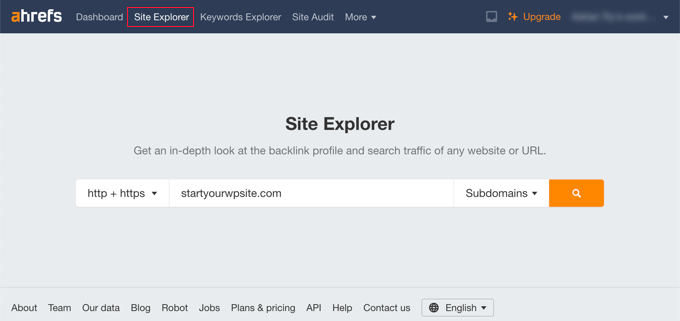 Sign Up and Access Site Explorer